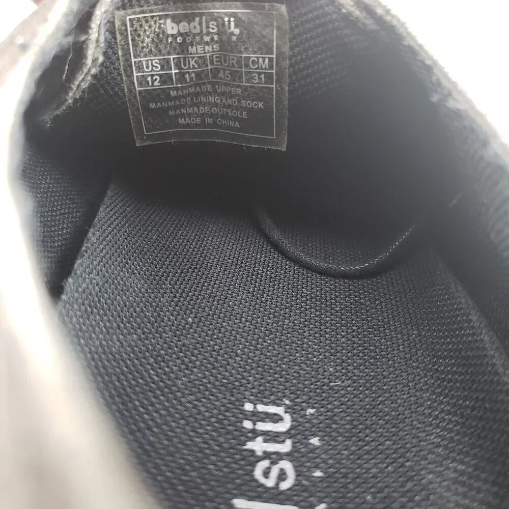 Bed Stu Canvas Oxford Shoe Mens 12 Gray Lace Up Casual Dress Loafer